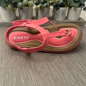 Siketu Ladies Salmon  Comfort Flip Flops Summer Beach Sandals Size EU 41 USA 10